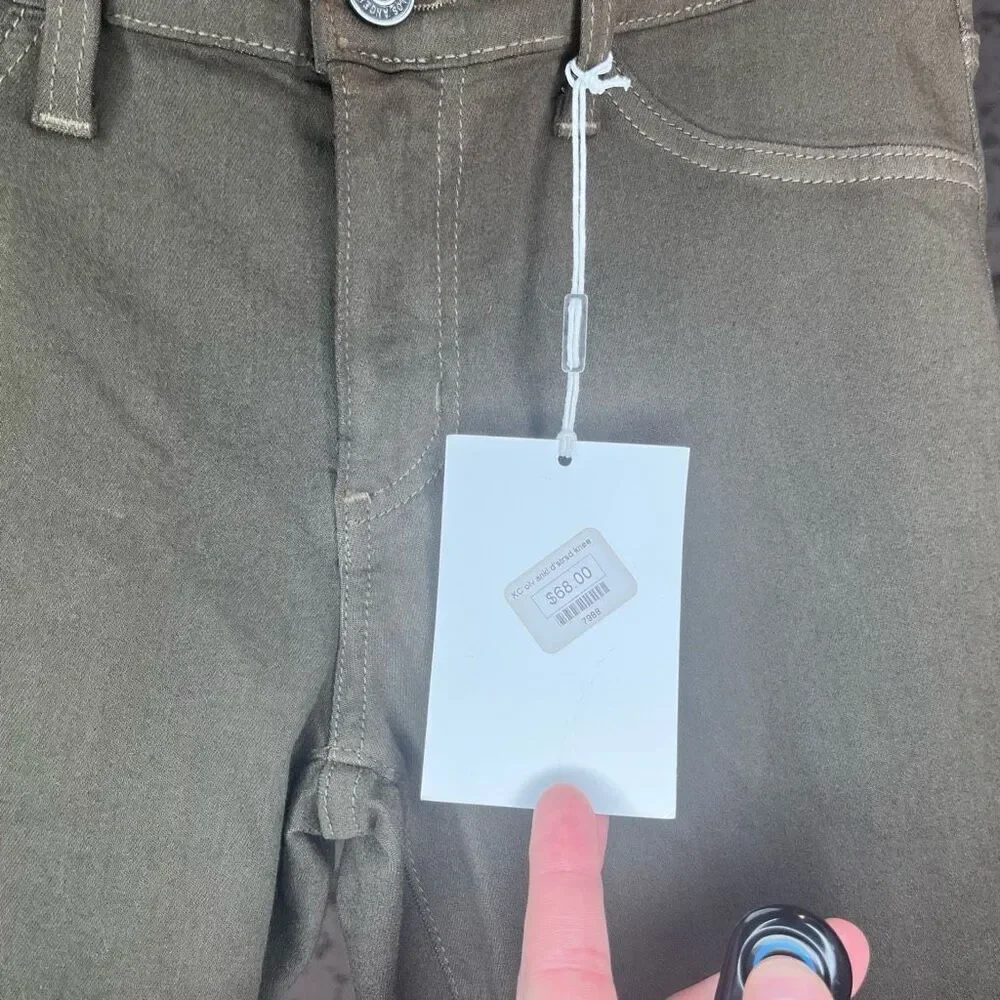 Kancan | women nwt distressed green ankle pants